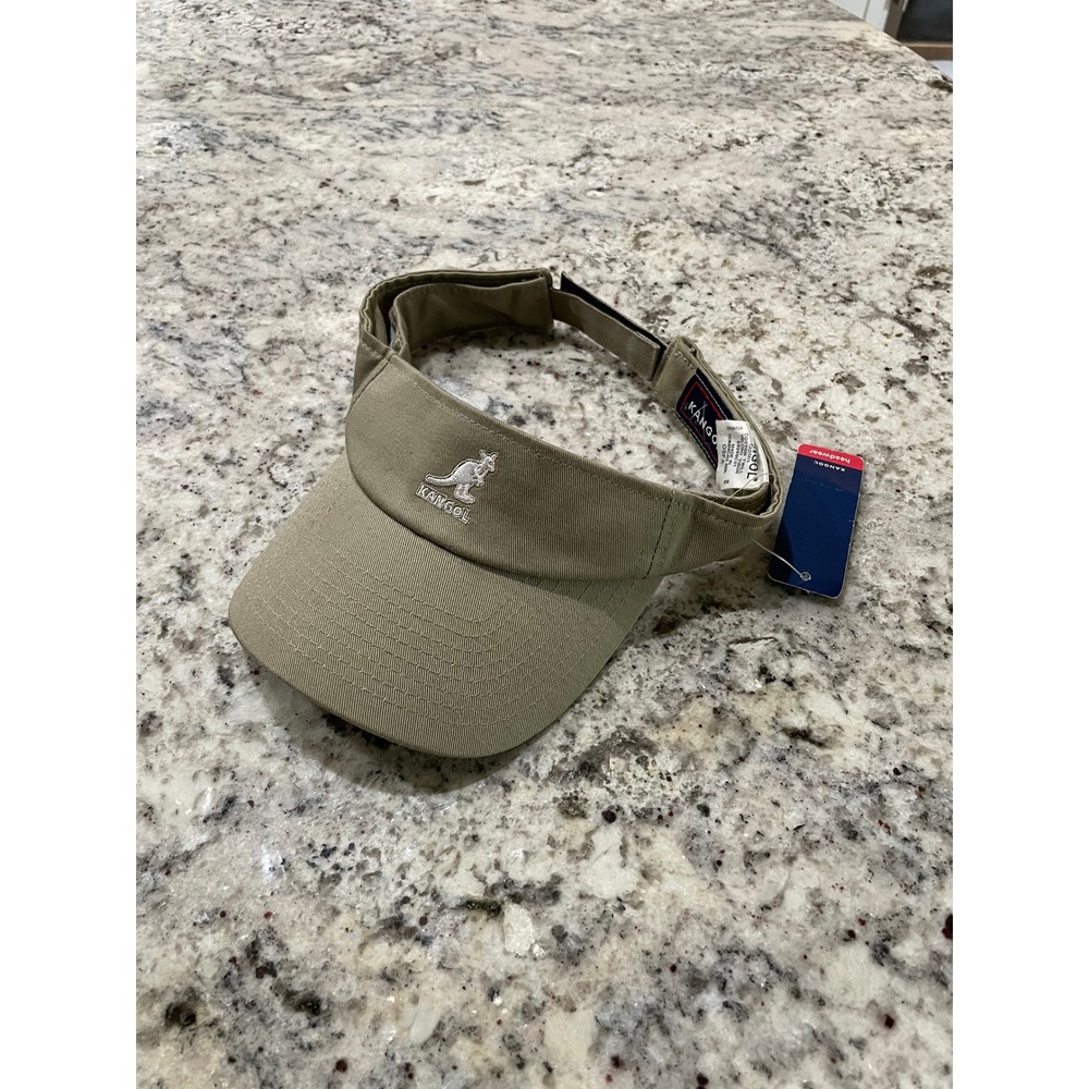 Kangol Olive Green Visor Cap with Embroidered Logo